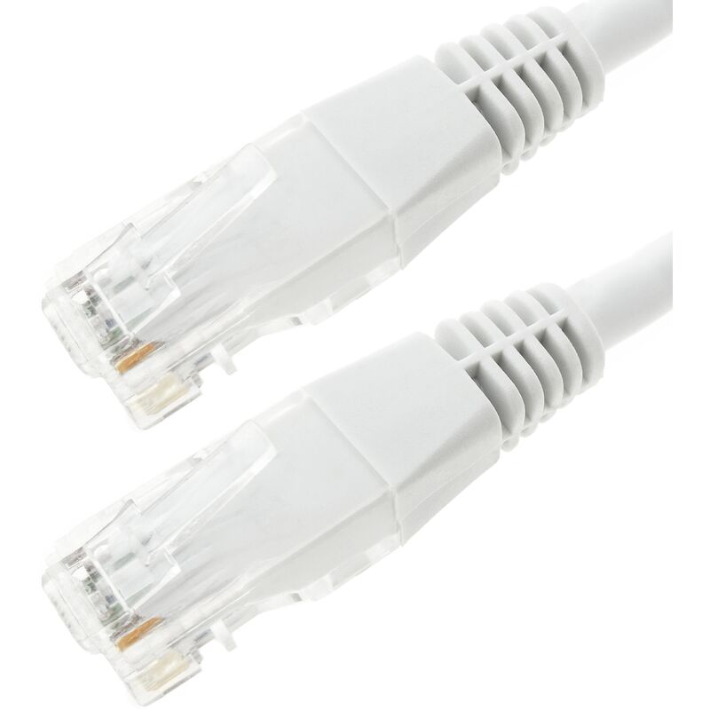 Cable De Red Utp 15 Metros Cat 6 Blanco Alta Velocidad