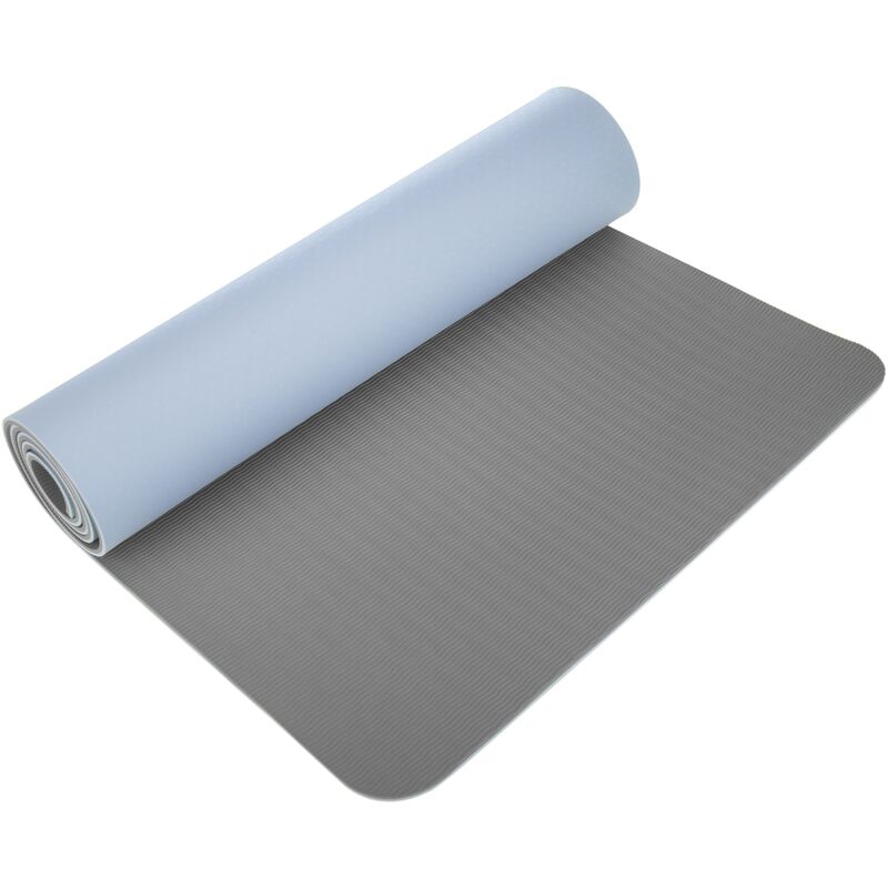 PrixPrime - Esterilla para yoga gruesa de doble capa azul 183x61x0,8