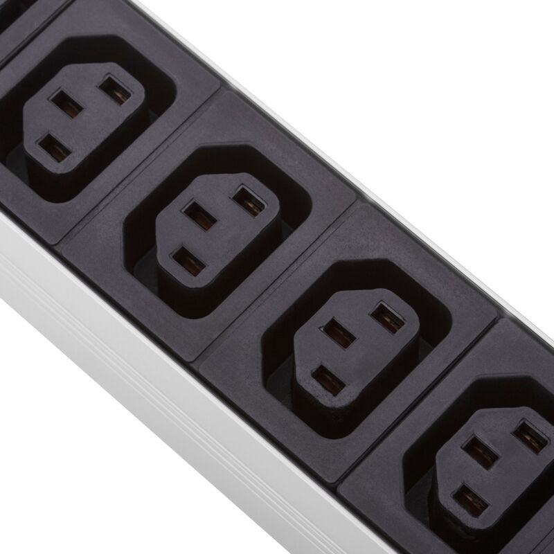 CableMarkt - Regleta negra de 7 enchufes BS compatible con armario rack de  19”