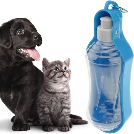 Botella Bebedero Portátil Agua Para Perros Mascotas 500ml Color Rosa
