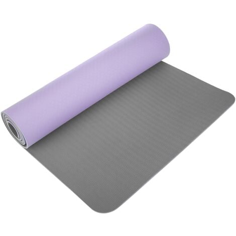 Esterilla de yoga antideslizante para fitness, yoga, pilates, fitness,  esterilla de yoga para yoga, pilates, fitness (color morado, tamaño: 0.394  in)