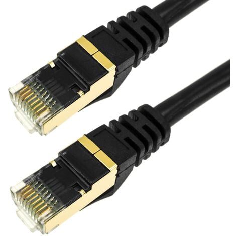 Cable de red ethernet 20 metros LAN SFTP RJ45 Cat.7 negro