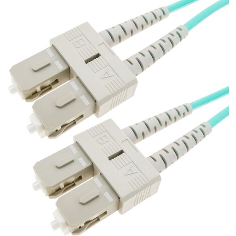 CableMarkt - Cable de fibra óptica OM4 para router de SC a SC multimodo  simplex 50µm/125µm