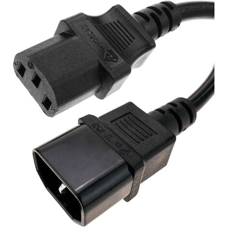 Cable alargador IEC macho y hembra 4 metros