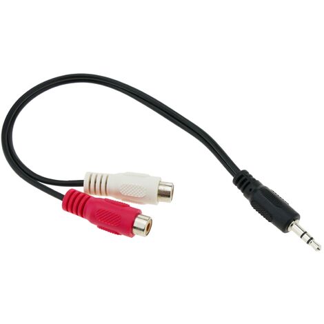 Cable de audio Jack 3,5 mm macho a 2 RCA hembra