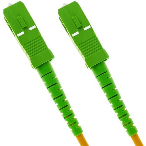 Cable Fibra Óptica Blindado SC / APC - SC / APC Monomodo Simplex 9 / 125 µm  Amarillo 25 m