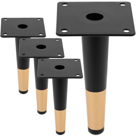4 patas de metal de repuesto para muebles, 15 cm, triangulares