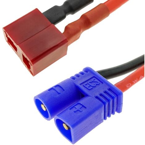 CableMarkt - Cable con conectores T-Plug hembra a EC3 macho para baterías 10 cm