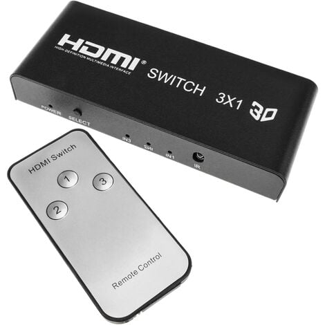 Switch 3 entradas / 1 salida HDMI conmutación inalámbrica