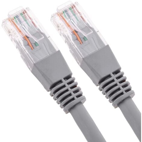 Cable de Red LSHF UTP con Conector RJ45 Cat. 6 gris de 10 m