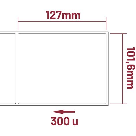 Etiquetas adhesivas blancas para impresora A4 63.5x72mm 100 hojas