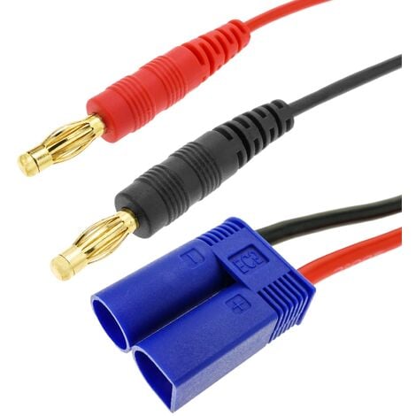 CableMarkt - Cable con conectores EC5 macho a HXT Banana de 4 mm macho para baterías 30 cm
