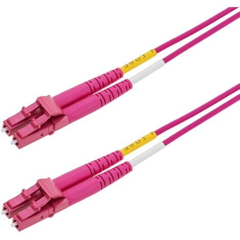 Cable de fibra óptica OM4 para router de LC a LC multimodo dúplex  50µm/125µm, 50 cm - Hydrabazaar