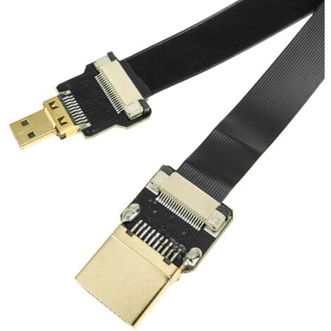 CableMarkt - Cable HDMI 1.4 de 20 cm de largo con conexión HDMI-A macho a  HDMI