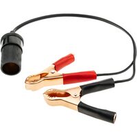 CableMarkt - Cable adaptador de pinzas de cocodrilo a toma de mechero de coche hembra 55 cm