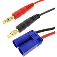 CableMarkt - Cable con conectores EC5 macho a HXT Banana de 4 mm macho para baterías 30 cm