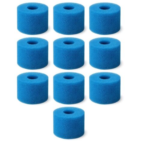 SINEA cartouche filtre spa en mousse  type S1 et type VI fabriqué en France, lavable, compatible avec Intex, Bestway - x10