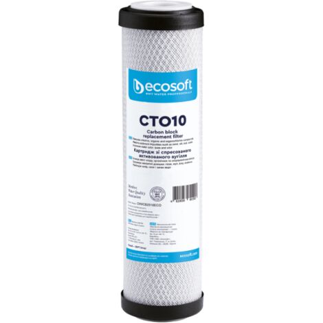 Filtre charbon actif en coquille de noix de coco 10'' ECOSOFT (1/2)