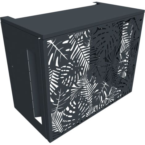 Atole – Cache climatiseur en aluminium thermolaqué – H. 80 cm x L. 100 cm x P. 54 cm – Protection anti-corrosion – Circulation d'air optimisée