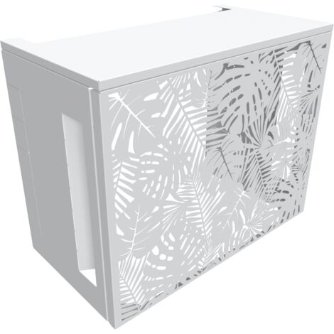 Atole – Cache climatiseur en aluminium thermo-laqué – Dimensions H. 113 cm x L. 110 cm x P. 64 cm – Résistance aux intempéries et UV – Installation rapide