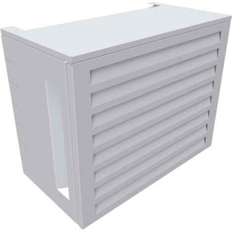 Atole – Cache climatiseur en aluminium thermolaqué – Résistant aux intempéries et UV – Dimensions H. 69 x L. 90 x P. 50 cm – Couleur blanc RAL9010