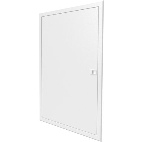 Porte en blanc pour bac encastré 2x13 modules - Finition affleurante - H. hors-tout 830 mm