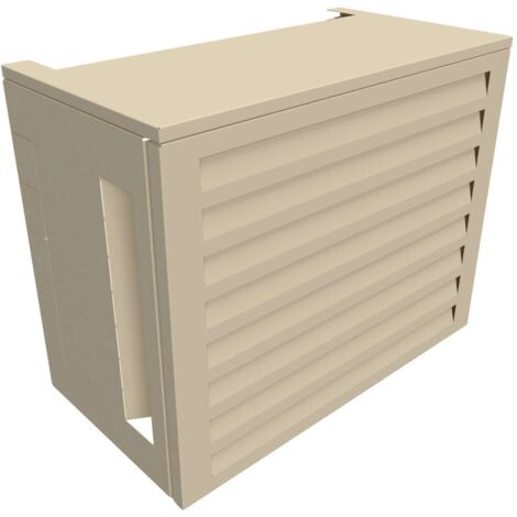 Atole – Cache climatiseur en aluminium thermo-laqué – H. 80 cm x L. 100 cm x P. 54 cm – Protection contre intempéries et UV – Compatible groupes extérieurs