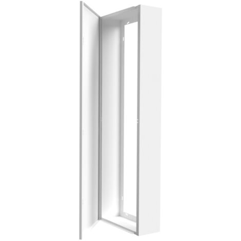 Atole – Coffret électrique nu 13 modules en acier blanc – H. utile 980 mm – Prédécoupes goulotte pour intégration facile – Fabrication France