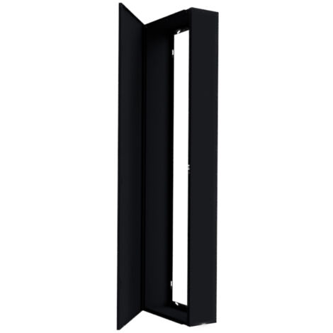 Atole – Coffret électrique nu 13 modules en acier noir – H. utile 1110 mm – Prédécoupes pour goulotte – Installation rapide et facile