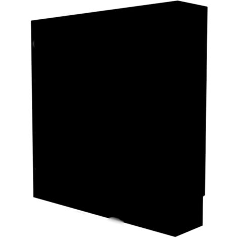 Cache nourrice plomberie ATOLE en acier Noir - Largeur fixe - Taille 5 : 650 x 650 x 150 mm