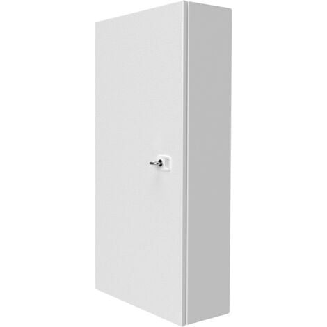 Coffret d'habillage ATOLE 13 modules en acier blanc avec serrure à clef - H. utile : 610 mm