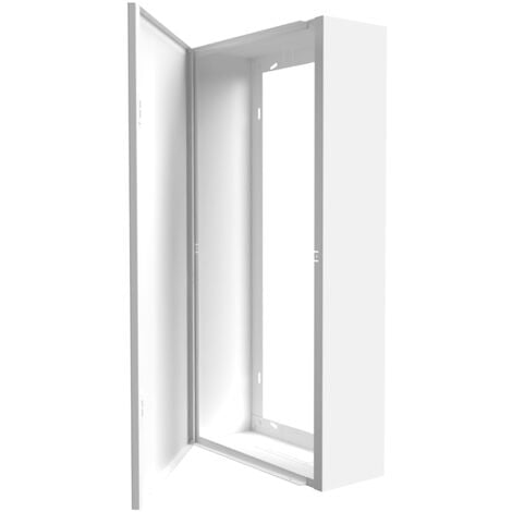 Coffret d'habillage ATOLE 13 modules en acier blanc avec serrure à clef - H. utile : 610 mm