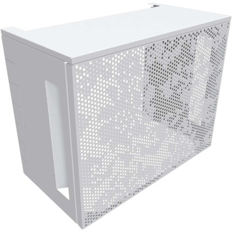 Atole – Cache climatiseur en aluminium thermolaqué – H. 113 cm x L. 110 cm x P. 64 cm – Protection anti-corrosion – Circulation optimisée des flux d'air