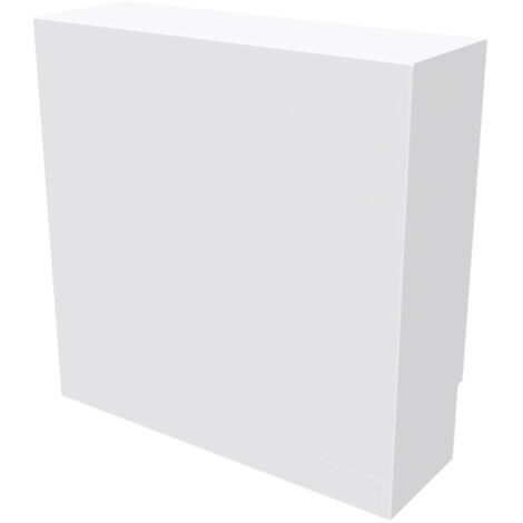 Atole – Cache nourrice plomberie en acier blanc – Largeur fixe 450mm – Résistant à l'humidité – Installation rapide avec vis invisibles