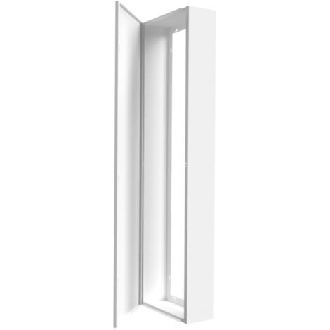 Atole – Coffret électrique nu 13 modules en acier blanc – H. utile 1110 mm – Prédécoupes pour goulotte – Installation rapide sans outils
