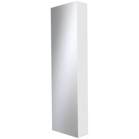Coffret d'habillage ATOLE 13 modules en acier blanc avec porte miroir - H. utile : 1110 mm