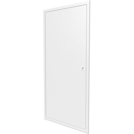Atole – Porte de coffret électrique blanc 2x13 modules – Finition affleurante – Dimensions H. 1169 mm x L. 582 mm x P. 27 mm – Pour bureaux et espaces de rangement
