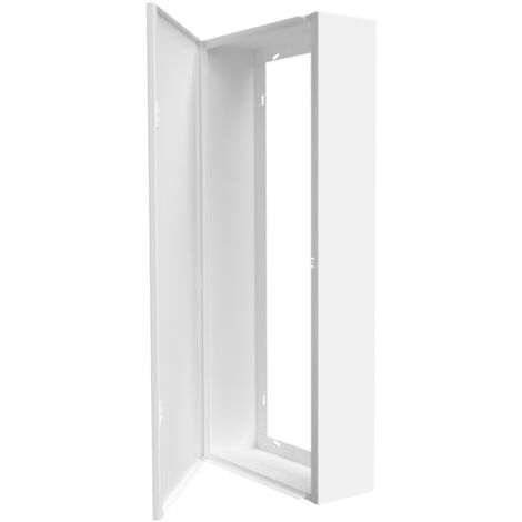 Atole – Coffret électrique nu 13 modules en acier blanc – H. utile 730 mm – Installation rapide pour rénovation – Prédécoupes pour goulotte