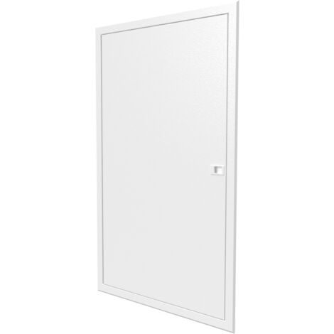 Porte en blanc pour bac encastré 2x13 modules - Finition affleurante - H. hors-tout 946 mm