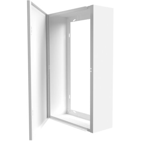 Atole – Coffret électrique nu 13 modules en acier blanc – H. utile 480 mm – Prédécoupes pour goulotte – Installation rapide et facile