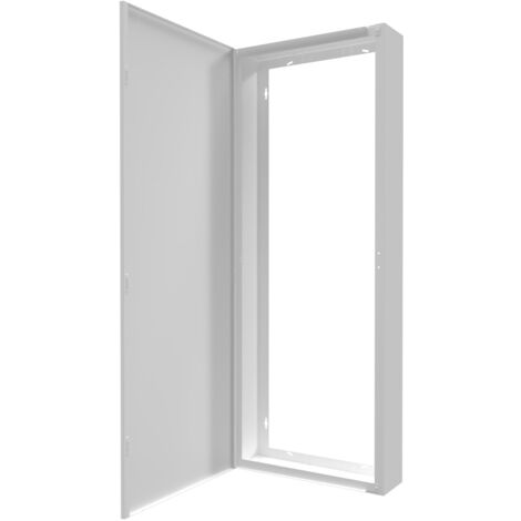 Cache Compteur Électrique en acier blanc 18 Modules  H. 117 x L. 45 x P. 14 cm