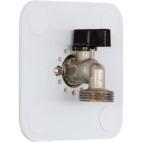 Platine sortie cloison pour équipement sanitaire - Platine encastrable - habillage PER 12 sortie simple