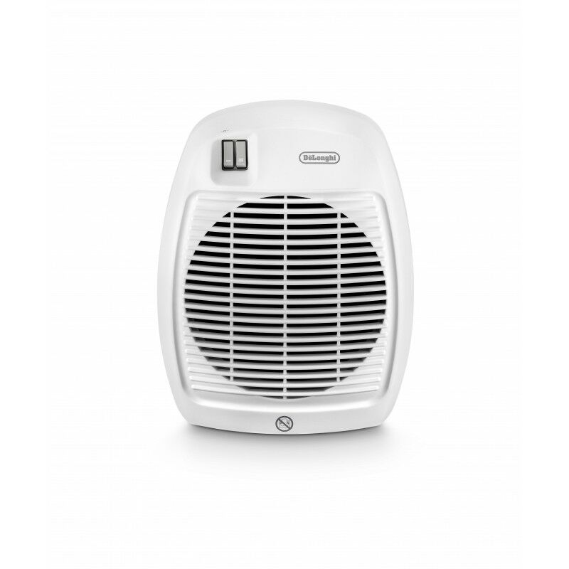 De'Longhi Termoventilador HVA0220. Calefactor Eléctrico Con Termostato. 2 Niveles Potencia. Protección Antigoteo. 2000 W