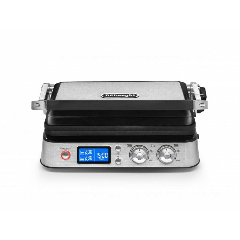 De'Longhi Multigrill CGH 1012D Plancha Eléctrica Con Pantalla LED. Placas Extraíbles Aptas Lavavajillas. 2000 W. Color Negro