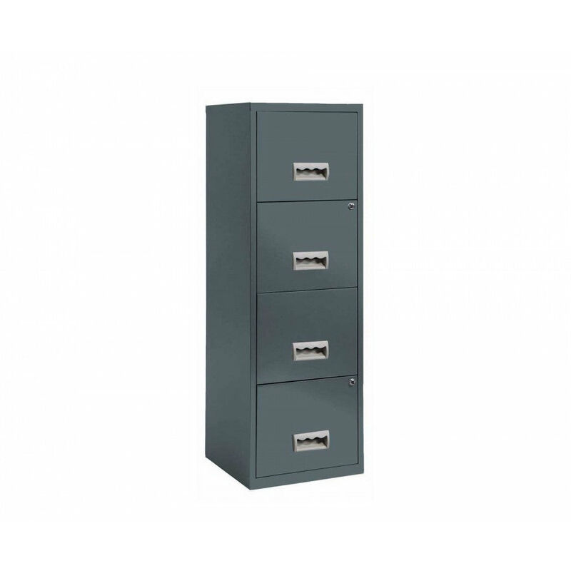 Pierre Henry 4 Drawer Maxi Tall Filing Dark Grey