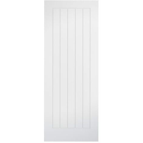 Geneva Cottage White Primed Solid Core Door - 1981 x 686mm