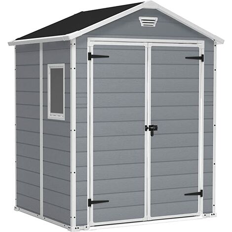 Keter Manor 6 x 5ft Double Door Outdoor Garden Shed