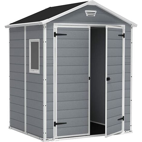 Keter Manor 6 x 5ft Double Door Outdoor Garden Shed