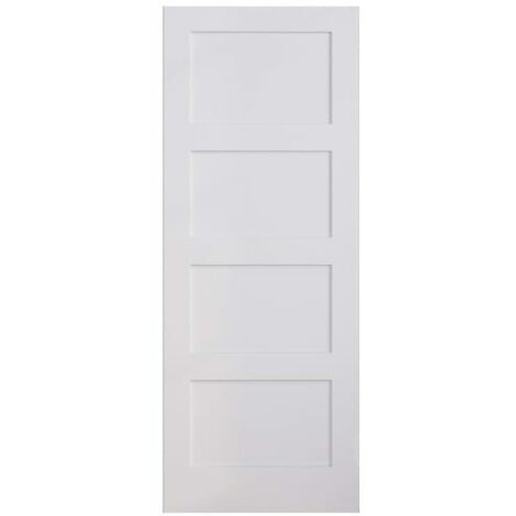 Marlow 4 Panel Shaker White Primed Solid Core Door - 1981 x 686mm (1/2)