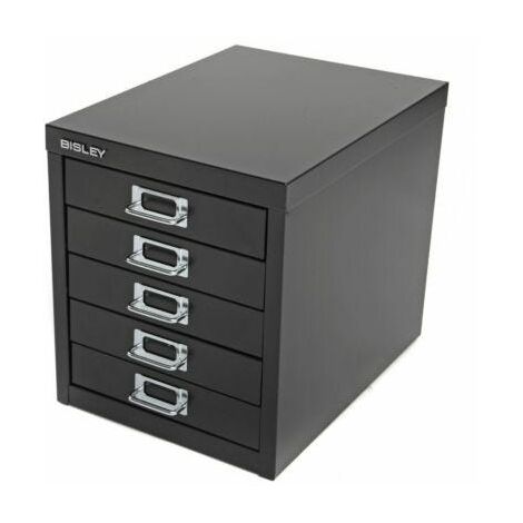 Bisley 5 Drawer Filing Cabinet - Black (1/3)